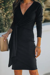 Casual Solid Split Joint V Neck Princess Dresses(5 Colors)