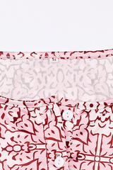 Casual Print Buckle Slit O Neck Dresses