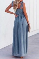 Fashion Solid Mesh Spaghetti Strap Waist Skirt Dresses