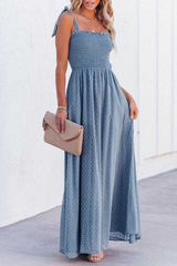 Fashion Solid Mesh Spaghetti Strap Waist Skirt Dresses