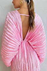 Sexy Celebrities Solid Fold V Neck Dresses