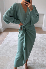 Fashion Solid Patchwork Straight Dresses