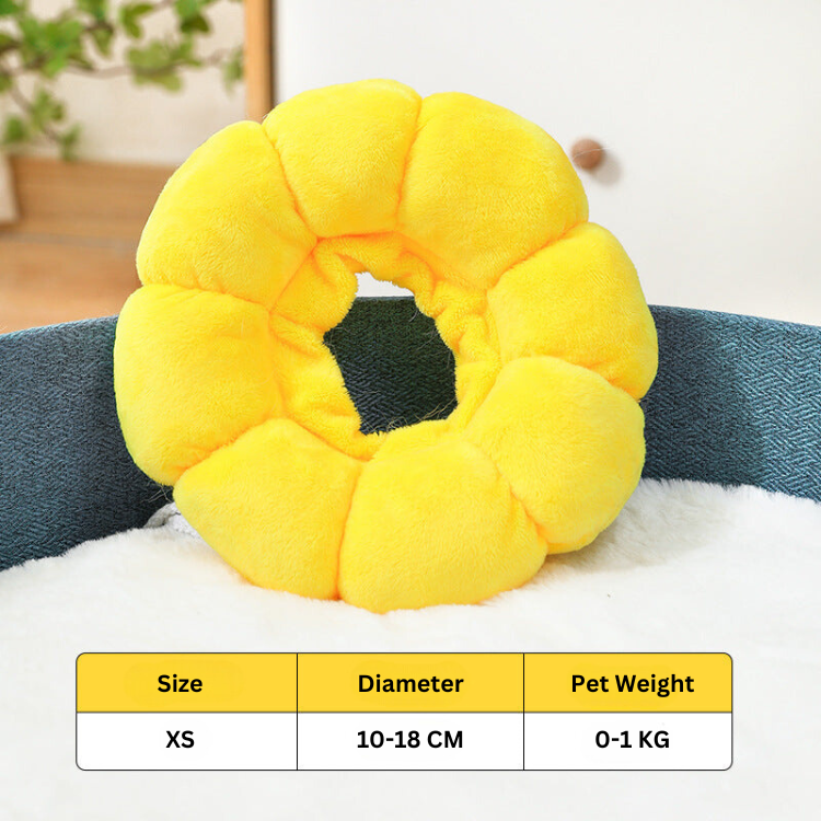 Sunflower Plush Collar Anti-licking