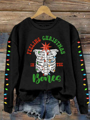 Feeling Christmas In The Bones Dead Inside But It's Christmas Print Sweatshirt