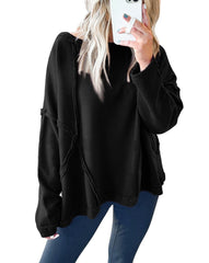 Exposed Seam Oversized Sweatshirt