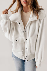 Fleece Button Flap Pocket Jacket