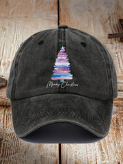 Unisex Merry Christmas Tree Print Hats