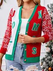 CChristmas Jacquard Wool Cardigan