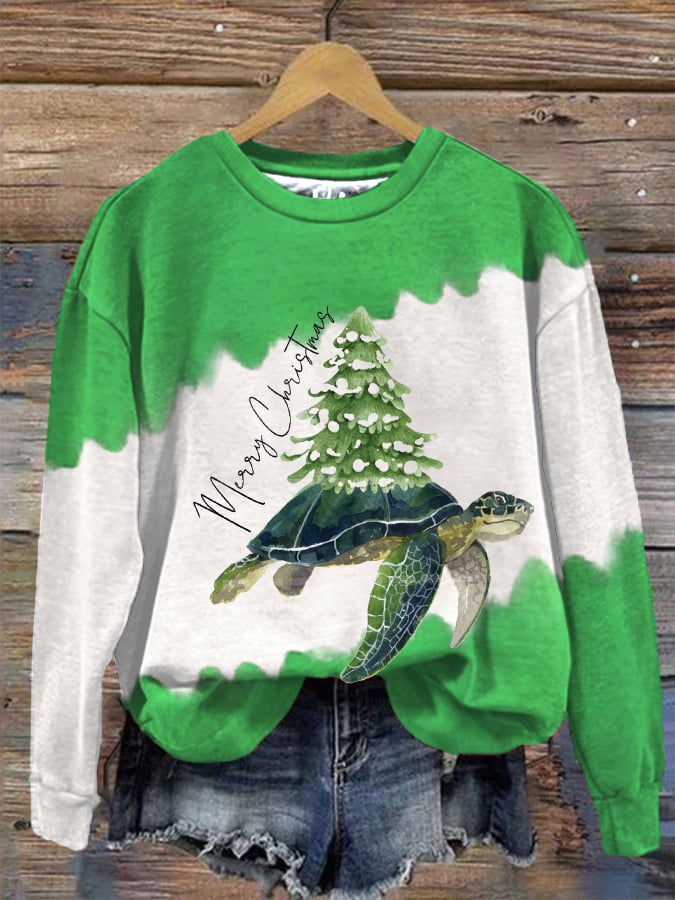 Merry Christmas Turtle Sweatshirt