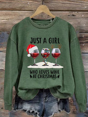 Christmas Printed Long Sleeve Sweatshirt