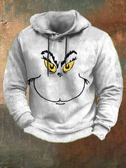 Casual Printed Christmas Plush Hoodie