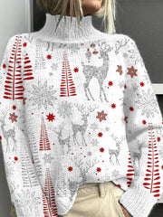 Christmas Knitted Turtleneck Sweater