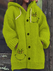 Christmas Printed Casual Plush Jacket