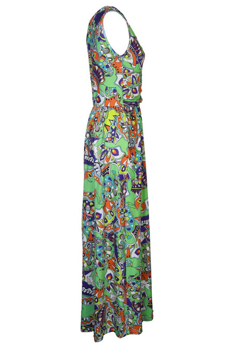 Allover Graphic Print Ruched One Shoulder Dress