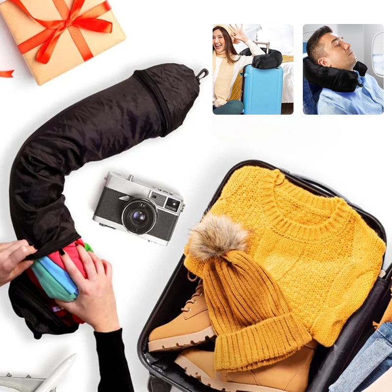 PackSmartâ„?- Inflatable clothing Travel neck pillowcase - 1+1 FREE