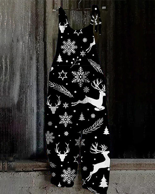 Christmas Print Jumpsuit
