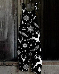 Christmas Print Jumpsuit