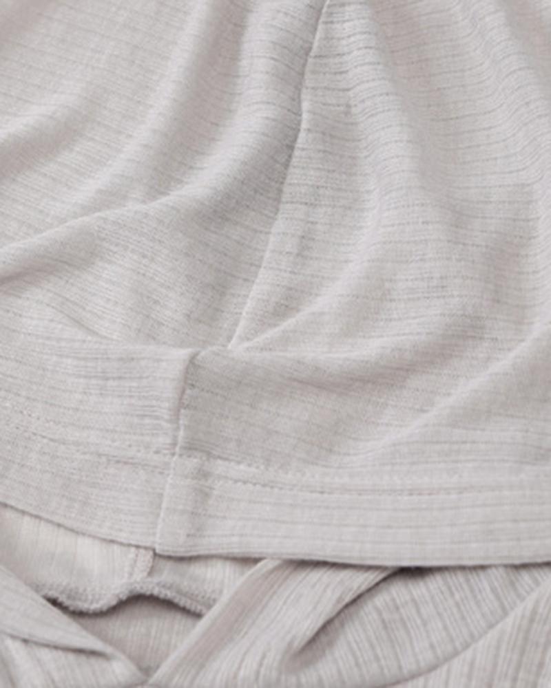 Solid Rib-Knit Cut Out Asymmetrical Hem Hooded Mini Dress