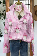 Fresh Christmas Santa Claus Print Shirt