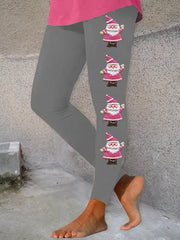 Women's Pink Santa Print Leggings