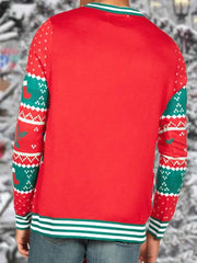 Retro My Eyes Are Up Here Ugly Christmas Sweater