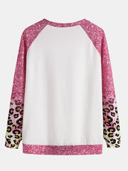 Christmas Tree & Santa Print Pullover Sweatshirt