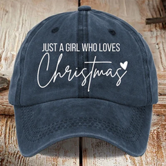 Unisex Just A Girl Who Loves Christmas Printed Hat
