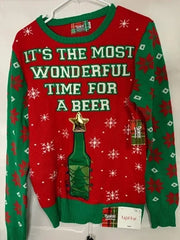 It's The Most Wonderful Time For A Beer  Casual Knitted Christmas Sweater