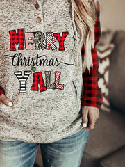 Christmas Print Long Sleeve Hoodie