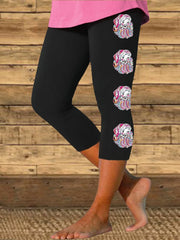 Vintage Santa Print Leggings