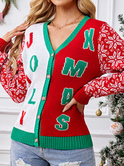 CChristmas Jacquard Wool Cardigan