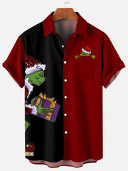 Christmas element large short sleeve shirt
