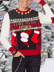 Christmas  I Like To Go DnowPrint Casual Sweatshirt