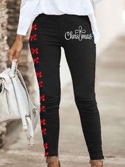 Christmas Cross Print Leggings