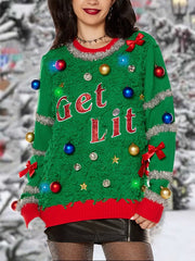 Christmas Get Ite  Print Casual Sweatshirt