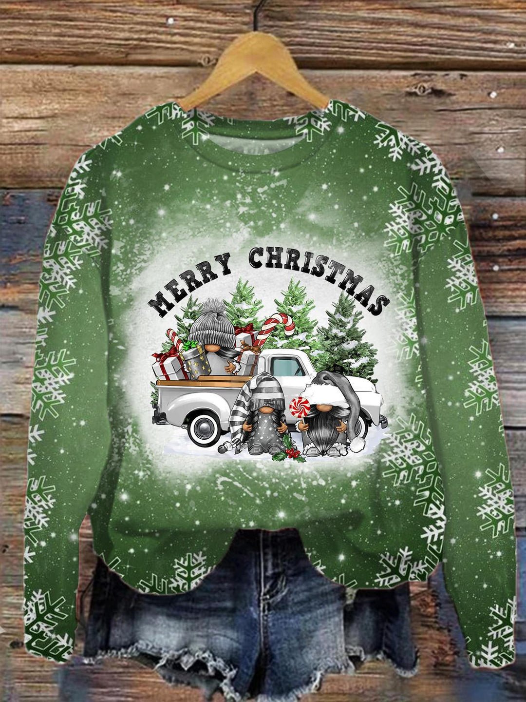 Merry Christmas Print Casual Sweatshirt