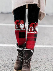 Casual Midget Plaid Print Leggings