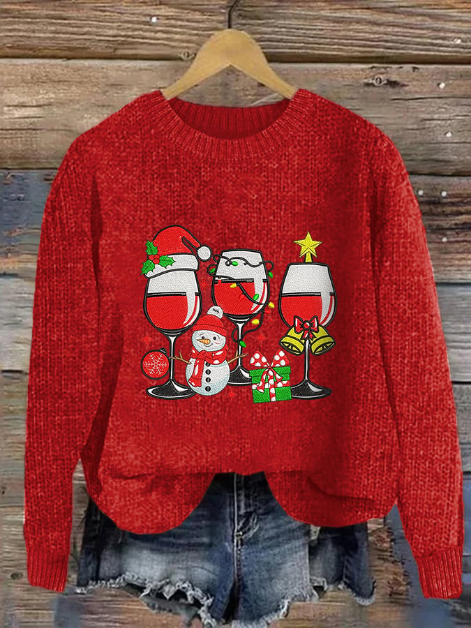 Christmas Print Crew Neck Sweatshirt