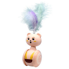 Cat Toy Ball Fun Tumbler With Feather