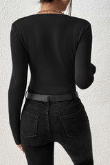 Exposed Seam Long Sleeve Bodysuit