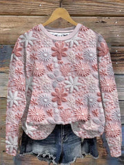 Christmas Pink Snowflake Sweatshirt