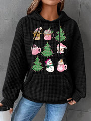 Pink Christmas Print Long Sleeve Sweatshirt