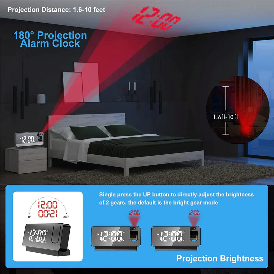 DigiClockâ„?Digital Projection Alarm Clock