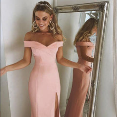 Off Shoulder Sexy Split Maxi Dress