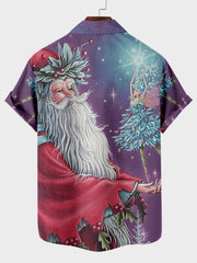 Christmas element large short sleeve shirt