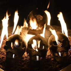 FlameSkullâ„?ceramic fire basket skulls (4 pcs)
