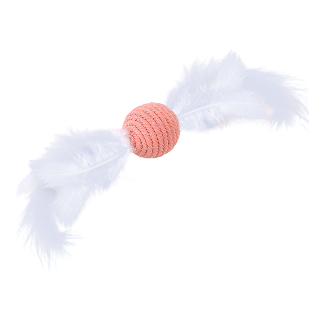 Interactive Cat Rope Feather Toys With Sound