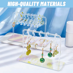 8 Hooks | EarringHangerâ„?- Acrylic pendant style earring storage display stand - 1+1 FREE