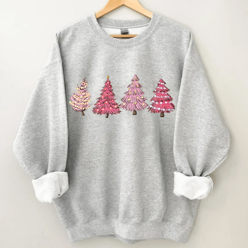 Pink Christmas Tree Sweatshirt