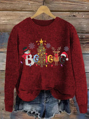 Christmas Believe Knit Sweater